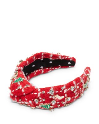 Lele Sadoughi - Holly Red Stocking Knotted Headband