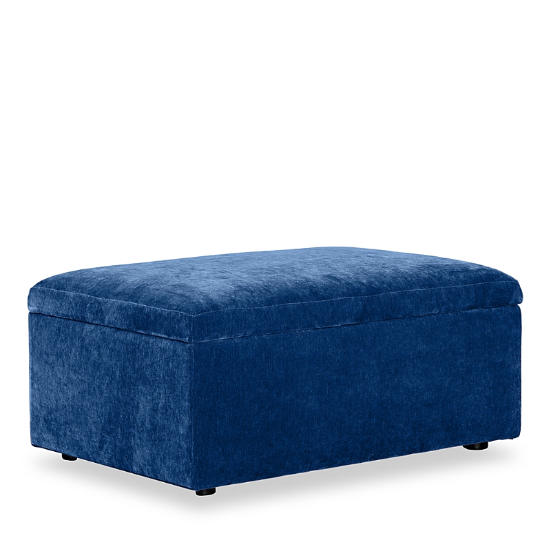 Bloomingdale's Auburn Medium Rectangle Ottoman, In Fabric In Monaco Ink