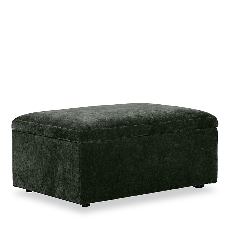 Bloomingdale's Auburn Medium Rectangle Ottoman, In Fabric In Monaco Emerald