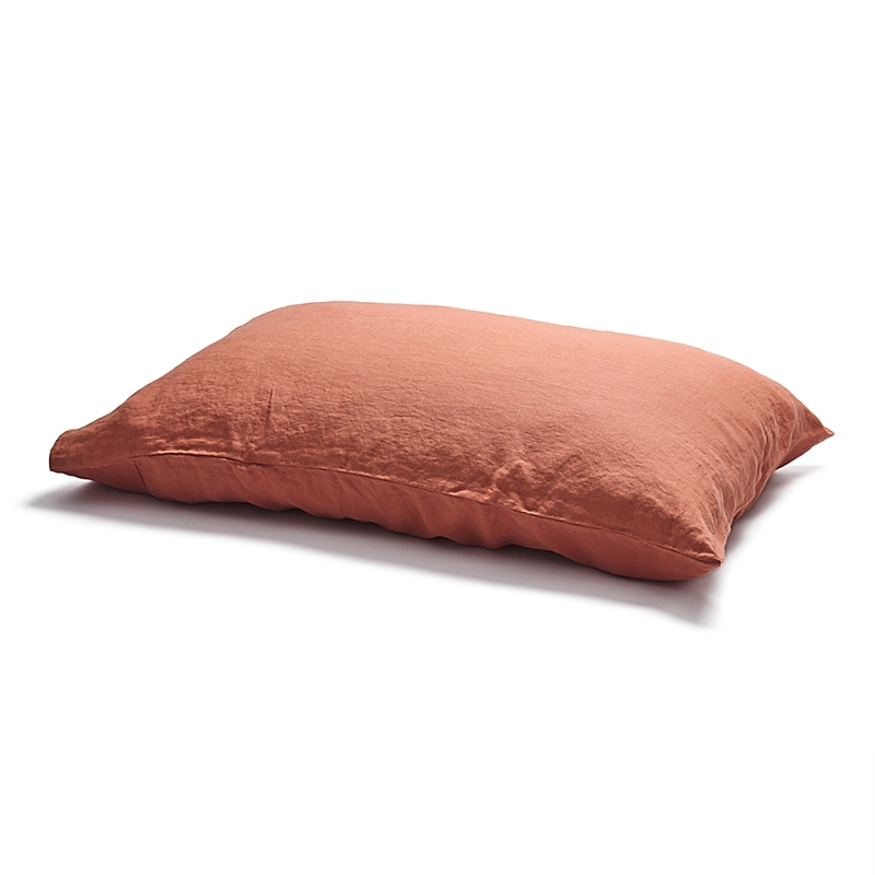 Piglet In Bed Linen Blend Pillowcase Pair, Standard In Orange