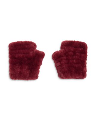 Mandy Faux Fur Fingerless Mittens
