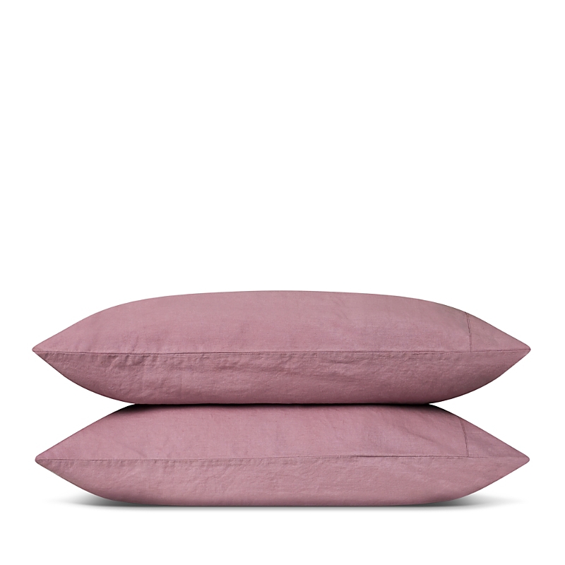 Piglet In Bed Linen Blend Pillowcase Pair, Standard In Raspberry