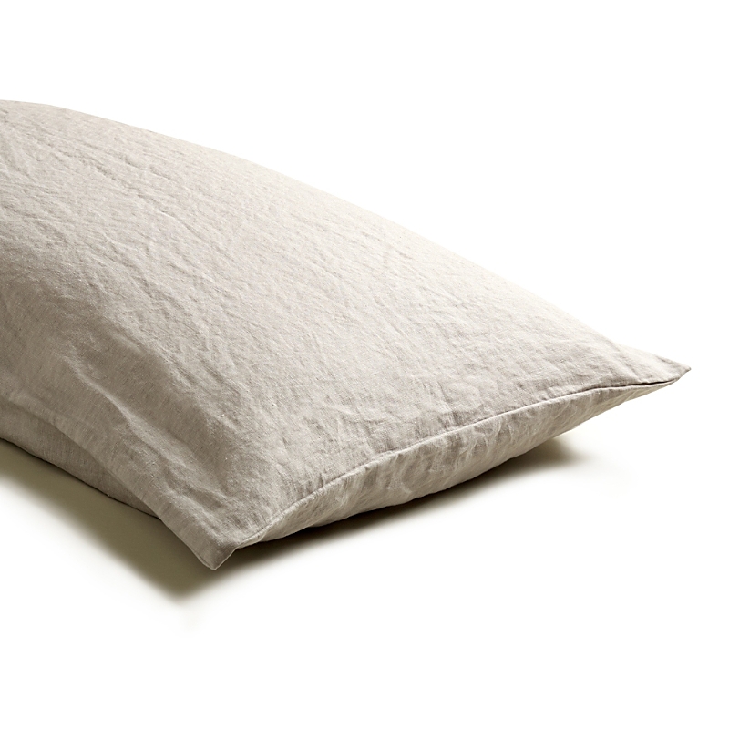 Piglet In Bed Linen Blend Pillowcase Pair, Standard In Oatmeal