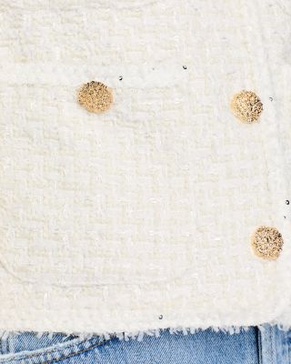 Tweed Collarless Jacket - Exclusive