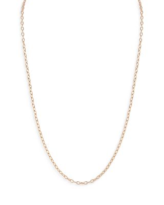 18K Rose Gold Saxon Chain Necklace, 24"