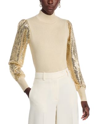 T Tahari - Sequinned Sleeve Sweater