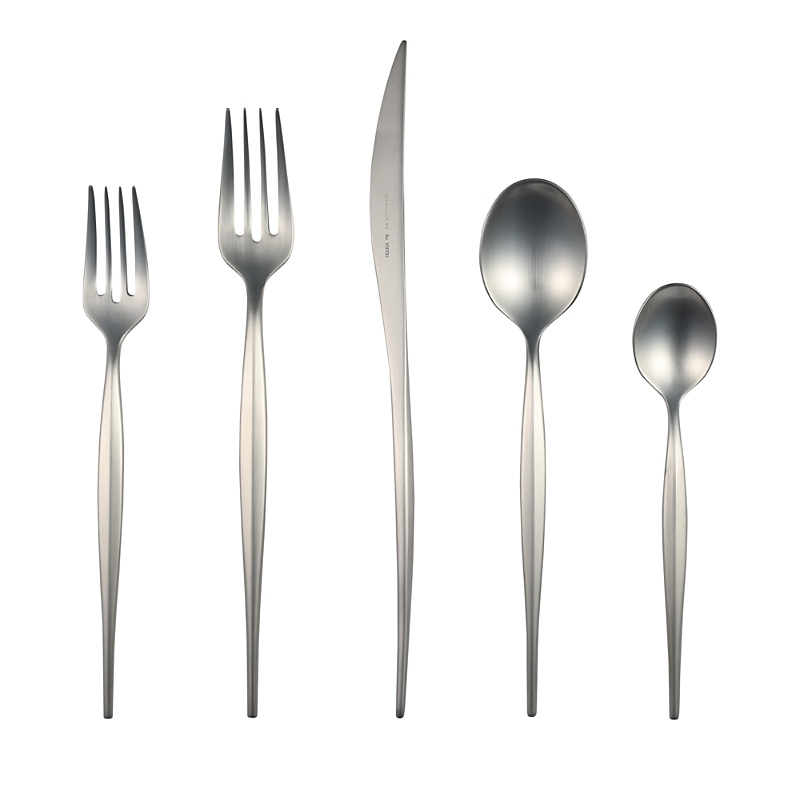 Vietri Natura Satin Finish 5 Piece Place Setting In Silver