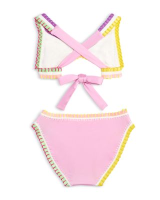 Girls&#39; Rainbow Embroidered Two Piece Swimsuit - Little Kid, Big Kid