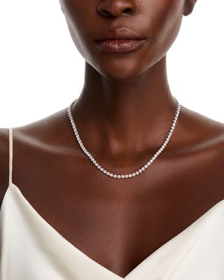 Bloomingdale's Fine Collection - Diamond Crown Set Tennis Necklace in 14K Yellow Gold or 14K White Gold, 10.0 tcw