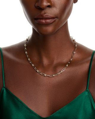 Jax Paperclip Link Chain Necklace in 14K Yellow Gold, 18"