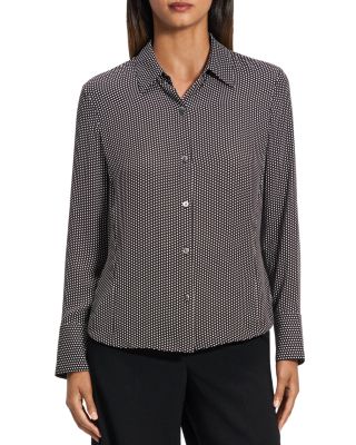Theory - Slim Classic Button Down Top