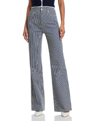 Veronica Beard - Crosbie High Rise Wide Leg Jeans in Solstice Stripe