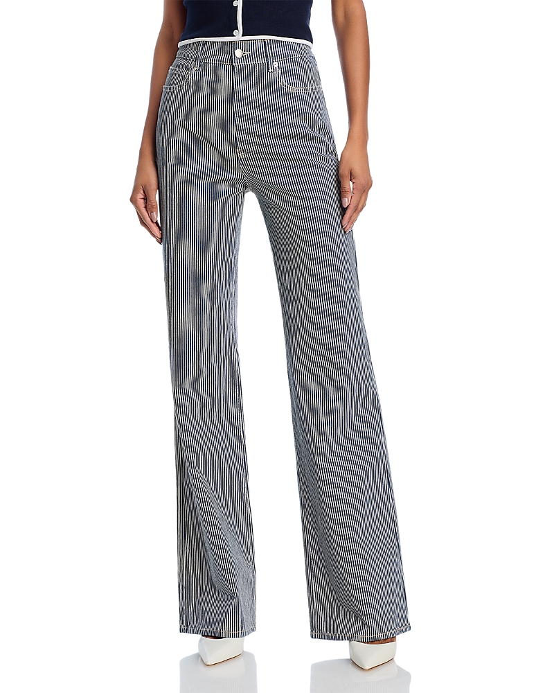 Veronica Beard Crosbie Wide-leg Stripe Jeans In Solstice Stripe