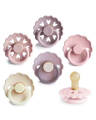 Mushie - FRIGG 6-Pack Blooming Love Rubber Pacifiers- Baby