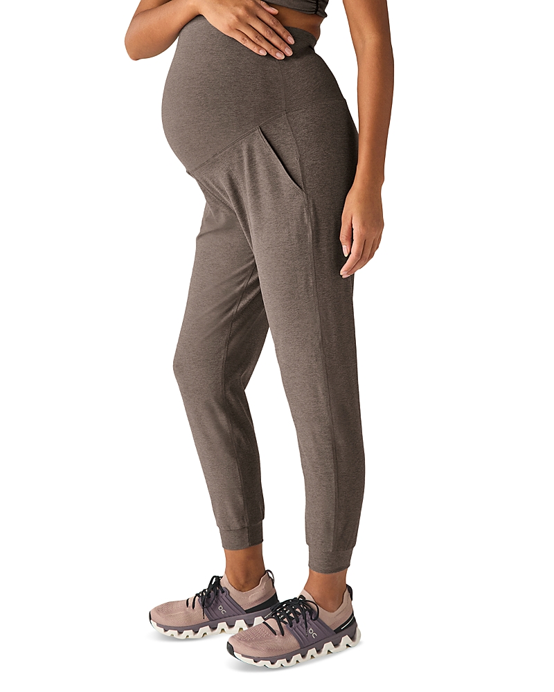 Beyond Yoga Spacedye Uplevel Maternity Jumpsuit In Soft Umber