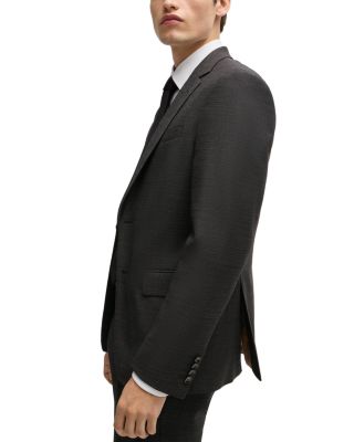 H-Huge Weave Textured Wool Slim Fit Suit