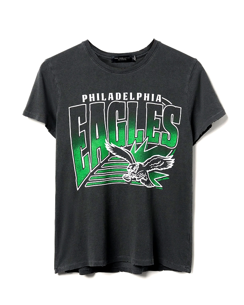 Junk Food Clothing Women's Nfl Philadelphia Eagles Vintage Tee In Midnight