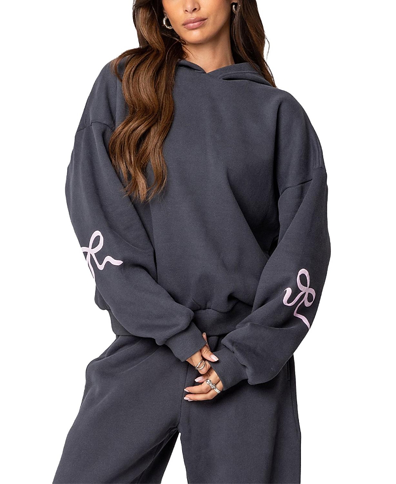 Edikted Bonney Bow Detail Hoodie
