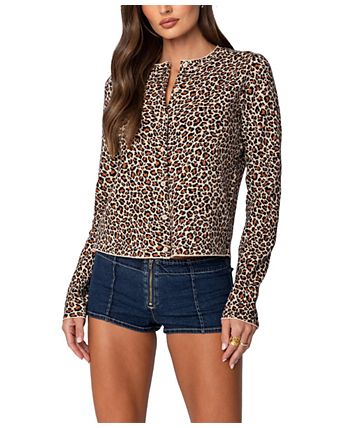 Leopard Print Cardigan - Bloomingdale's Leopard Print Cardigan - Bloomingdale's