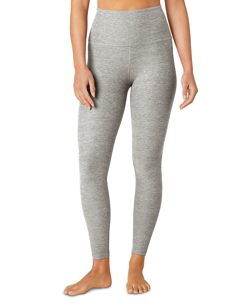 Beyond Yoga Spacedye Caught In The Midi High Waisted Legging - Silver Mist In Silver Mist
