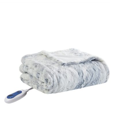Beautyrest - Zuri Oversized Faux Fur Heated Throw, 50" x 70"