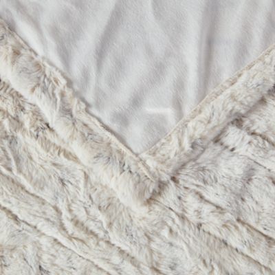 Zuri Oversized Faux Fur Heated Throw, 50" x 70"