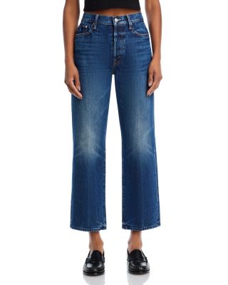 The Rambler High Rise Ankle Straight Jeans in Well Stacked