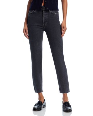 Re/Done 90s High Rise Jeans in Stone Noir
