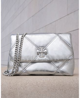 Small Kira Metallic Diamond Quilt Convertible Shoulder Bag