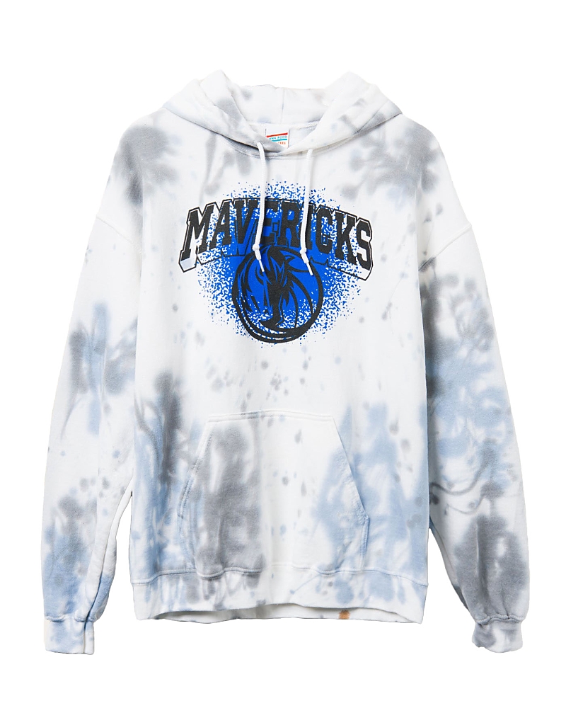 Junk Food Clothing Unisex Nba Dallas Mavericks Tie Dye Hoodie In True Black/liberty