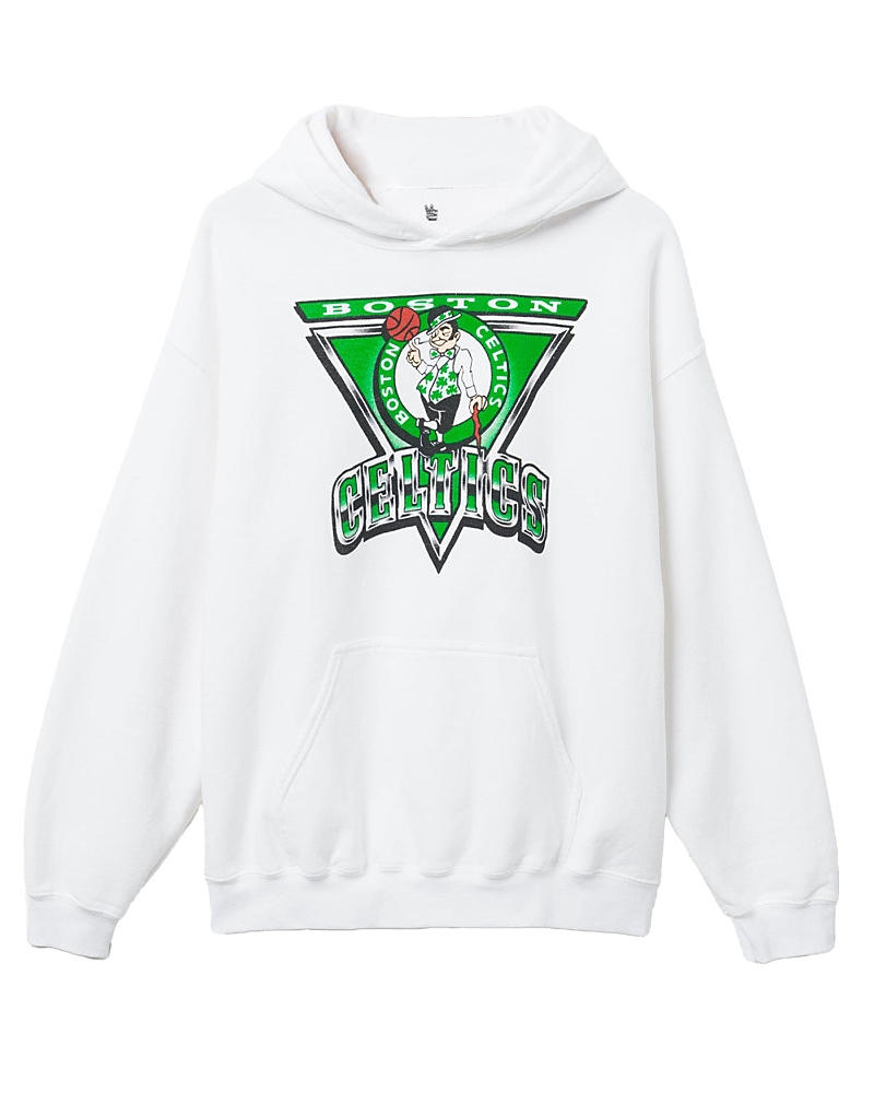 Junk Food Clothing Unisex Nba Boston Celtics Triangle Hoodie In White