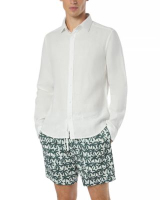 Charles Palm Print Regular Fit 4" Swim Trunks