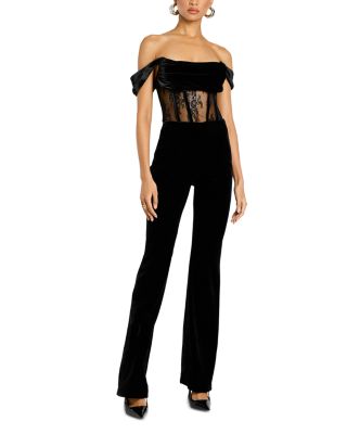 Retrofete - Leni Velvet Lace Jumpsuit