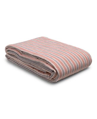 Piglet in Bed - Pembroke Stripe Linen Blend Duvet Cover, Twin