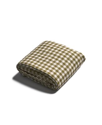 Piglet in Bed - Gingham Linen Blend Duvet Cover, King