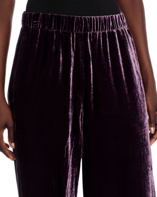 Crushed Velvet Wide Leg Pants
