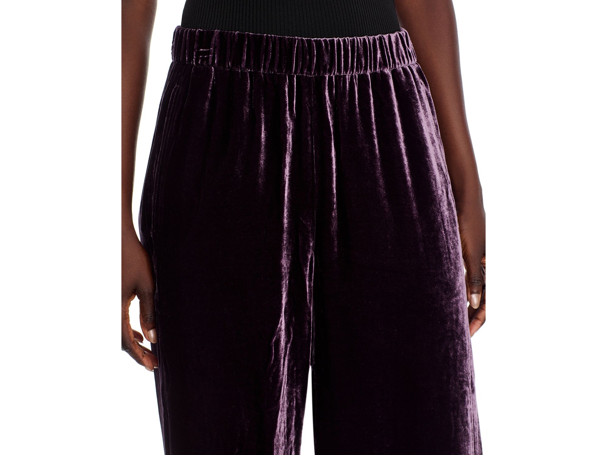 Crushed Velvet Wide Leg Pants — Image 6