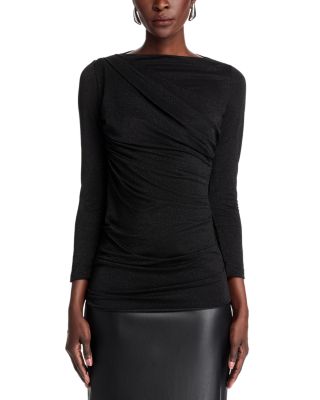 Draped Long Sleeve Top