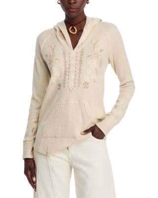 Johnny Was - Metallic Embroidered Waffle Hoodie