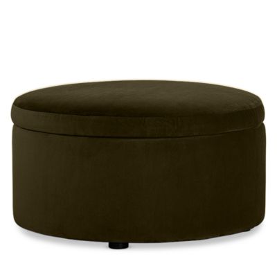 Alta Medium Round Storage Ottoman, in Fabric