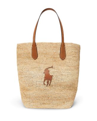 Polo Ralph Lauren Big Pony Large Raffia Tote Bag | Bloomingdale's