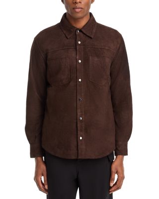 Regular Fit Leather Shirt Jacket