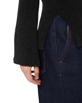 Chenille V Neck Knit Sweater