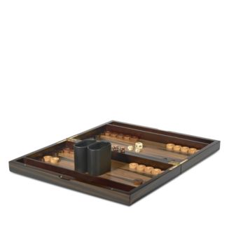 Tizo Polished Tiger Wood Backgammon Set | Bloomingdale's Home