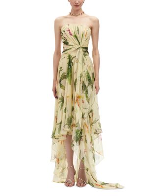 Oscar de la Renta - Silk Orchid Draped Gown