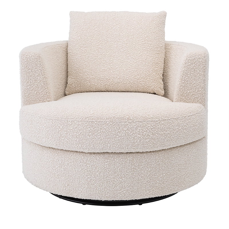 Eichholtz Felix Swivel Chair In Boucle Cream