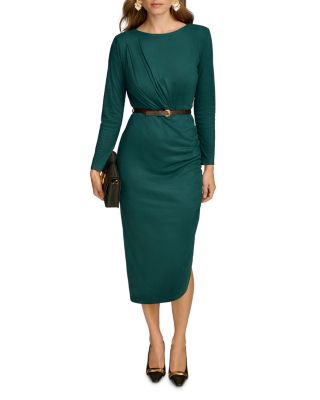Donna Karan - Faux Suede Sheath Dress