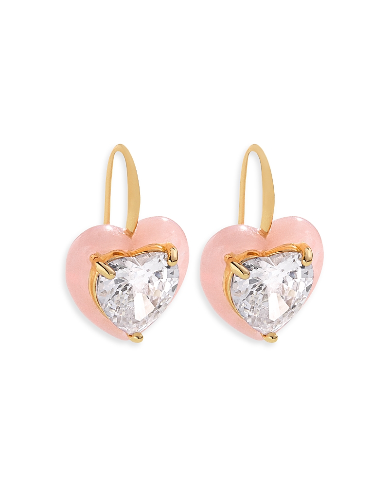Baublebar Alma Cubic Zirconia Heart Drop Earrings In Pink