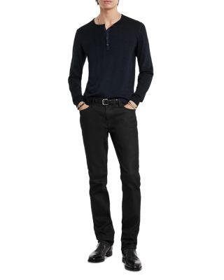 Eren Regular Fit Wool Blend Henley Tee  