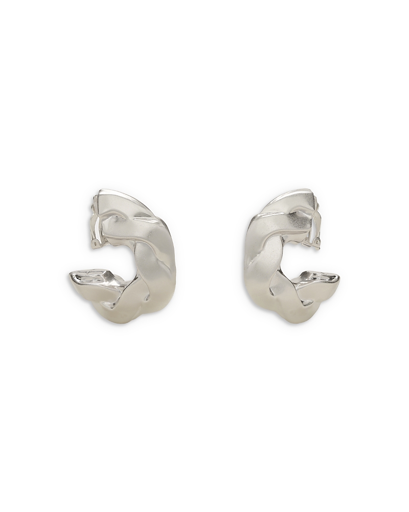 Cult Gaia Ember Hoop Earrings In Silver